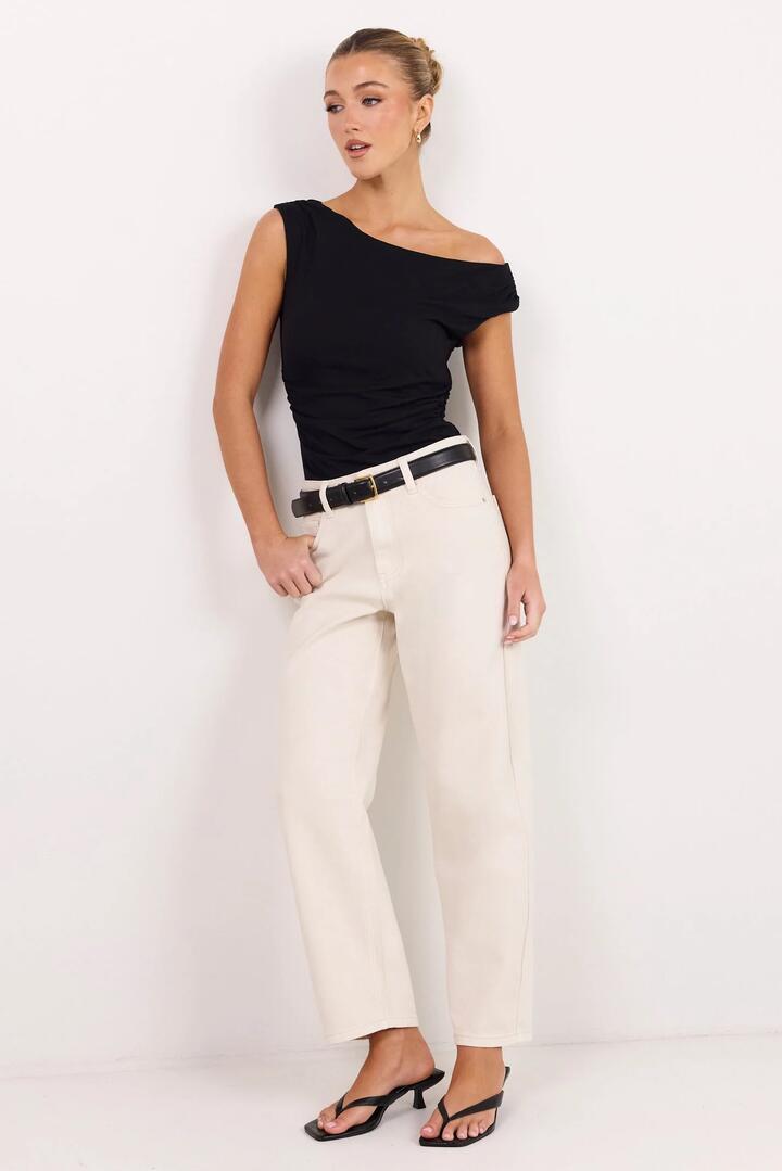 Ivy + Jack Tradition Ecru Stretch Soft Barrel Jeans