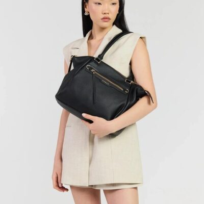 Saben Gita Black Large Tote Bag