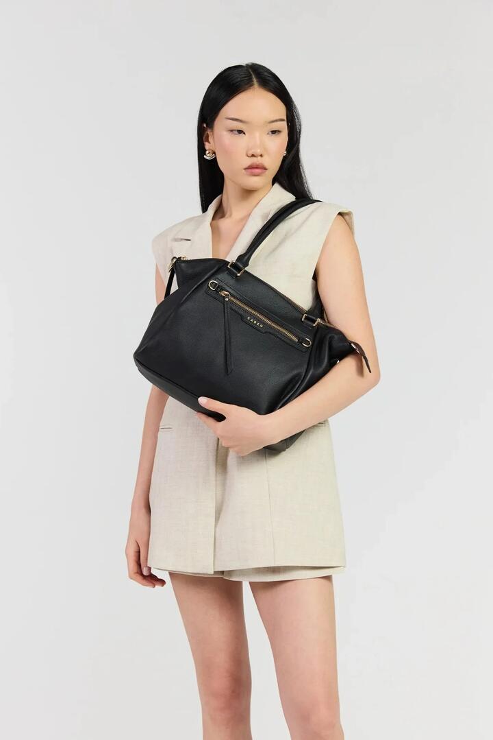 Saben Gita Black Large Tote Bag