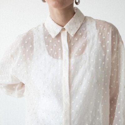 Staple The Label Etoile Cream Spot Oversized LS Shirt