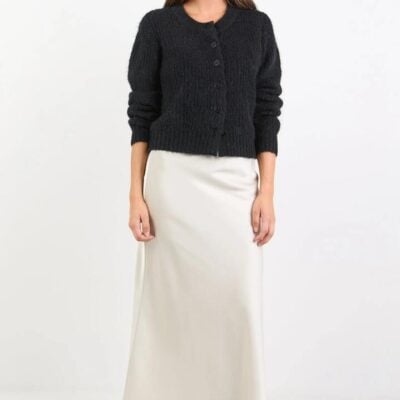 Stories be Told Prodigy Pearl Satin Bias Maxi Skirt