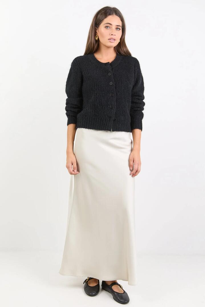 Stories be Told Prodigy Pearl Satin Bias Maxi Skirt