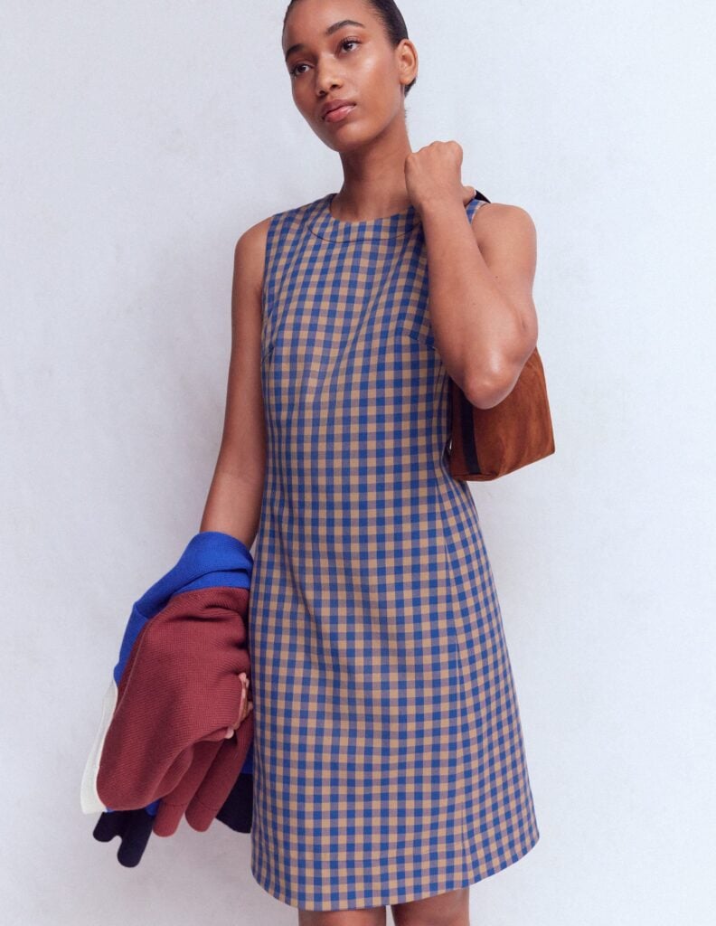 Boden Lou Check Shift Dress
