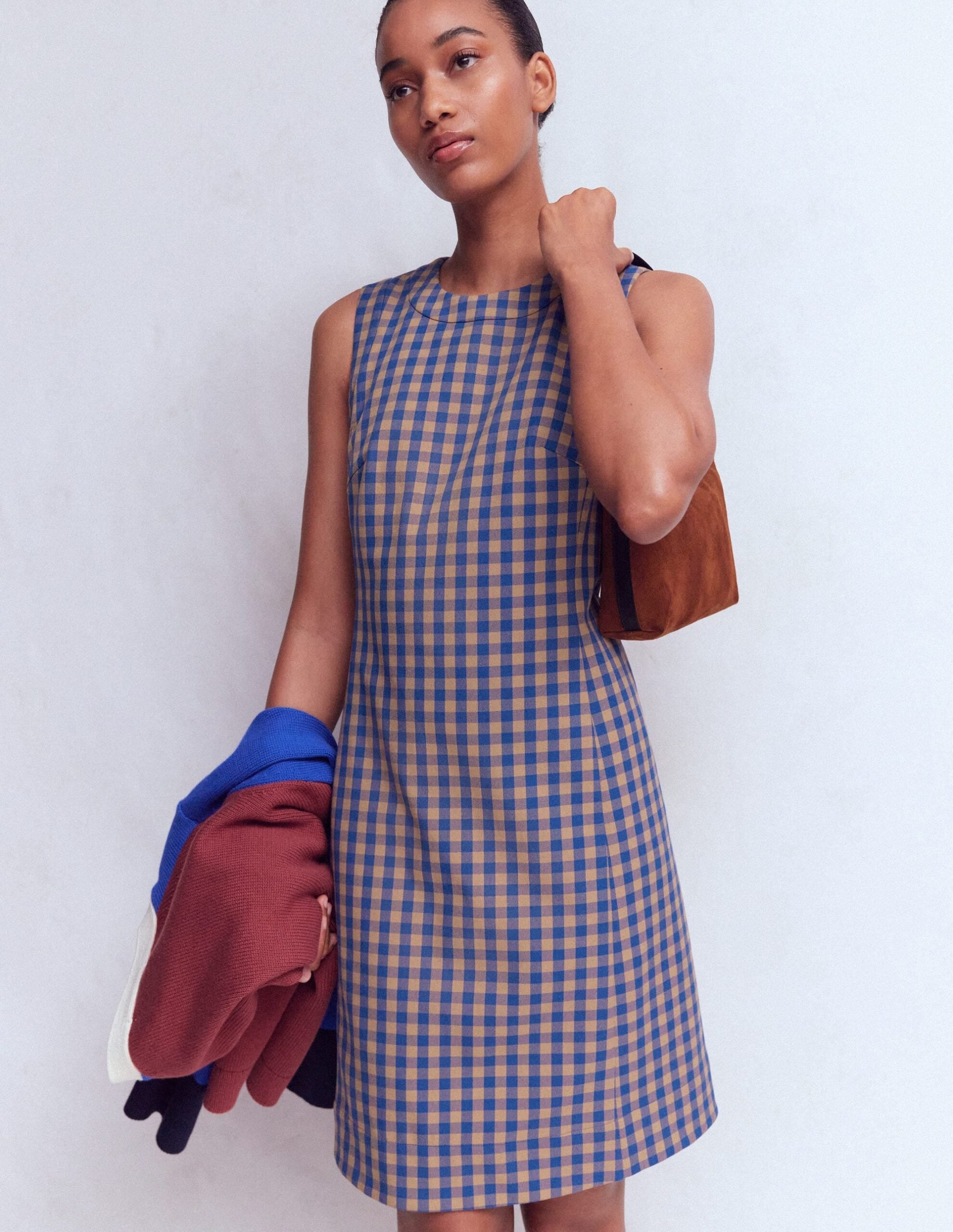 Boden Lou Check Shift Dress