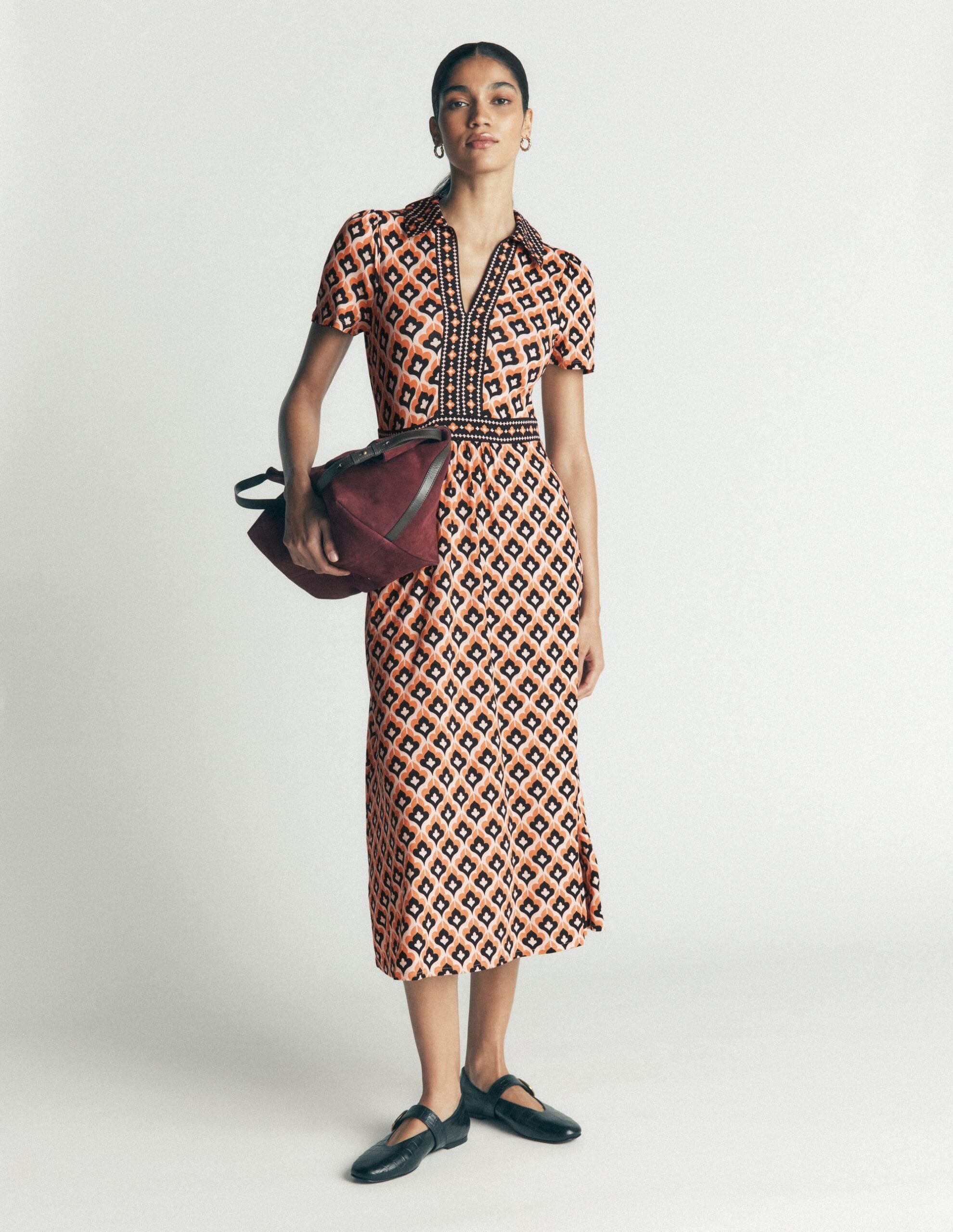 Boden Heidi Jersey Midi Tea Dress
