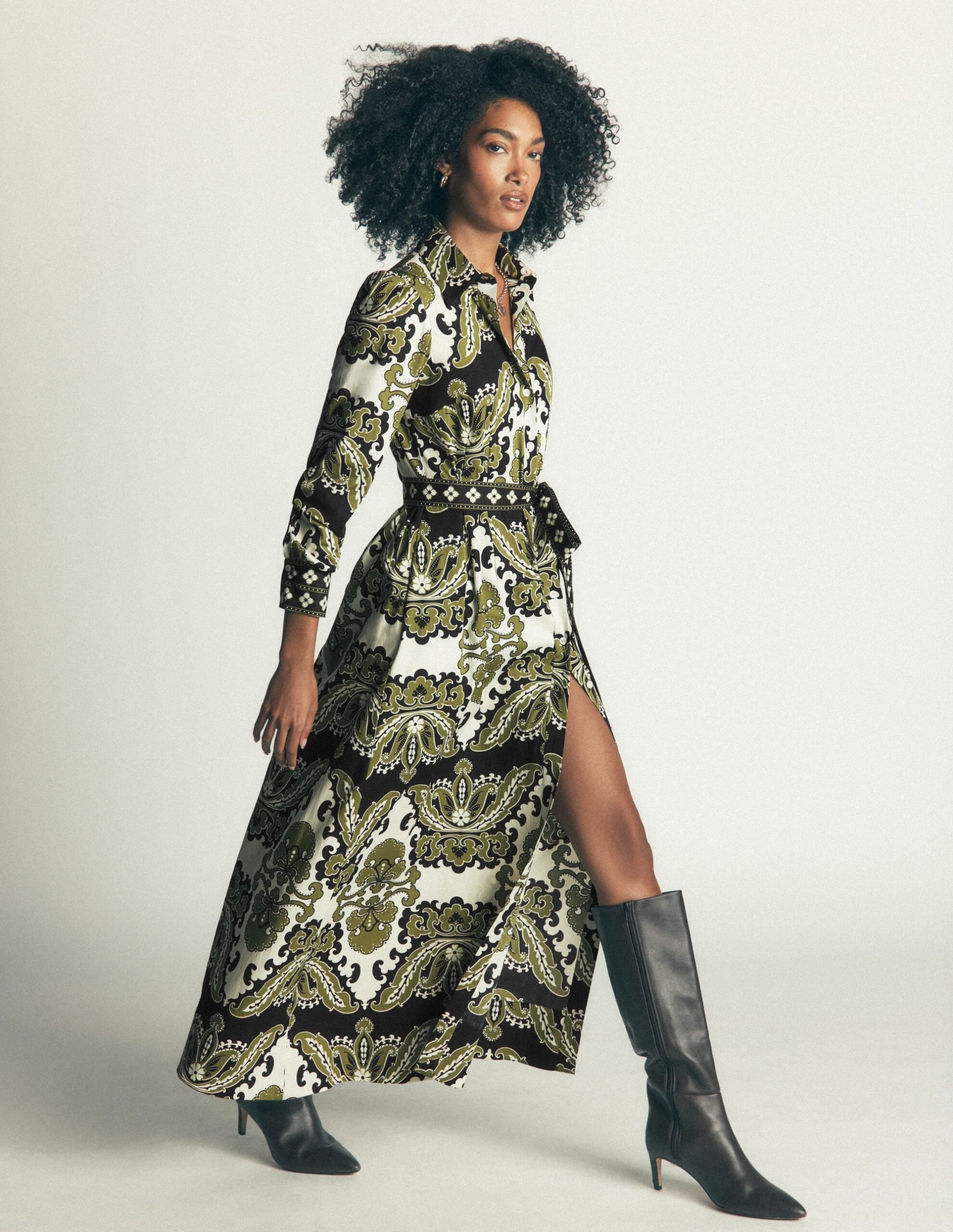 Boden Maeve Cotton Midi Shirt Dress