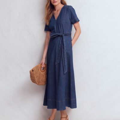 Boden V-neck Denim Dress