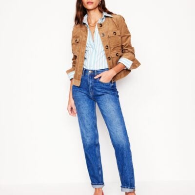 Boden High Rise Straight Leg Jeans