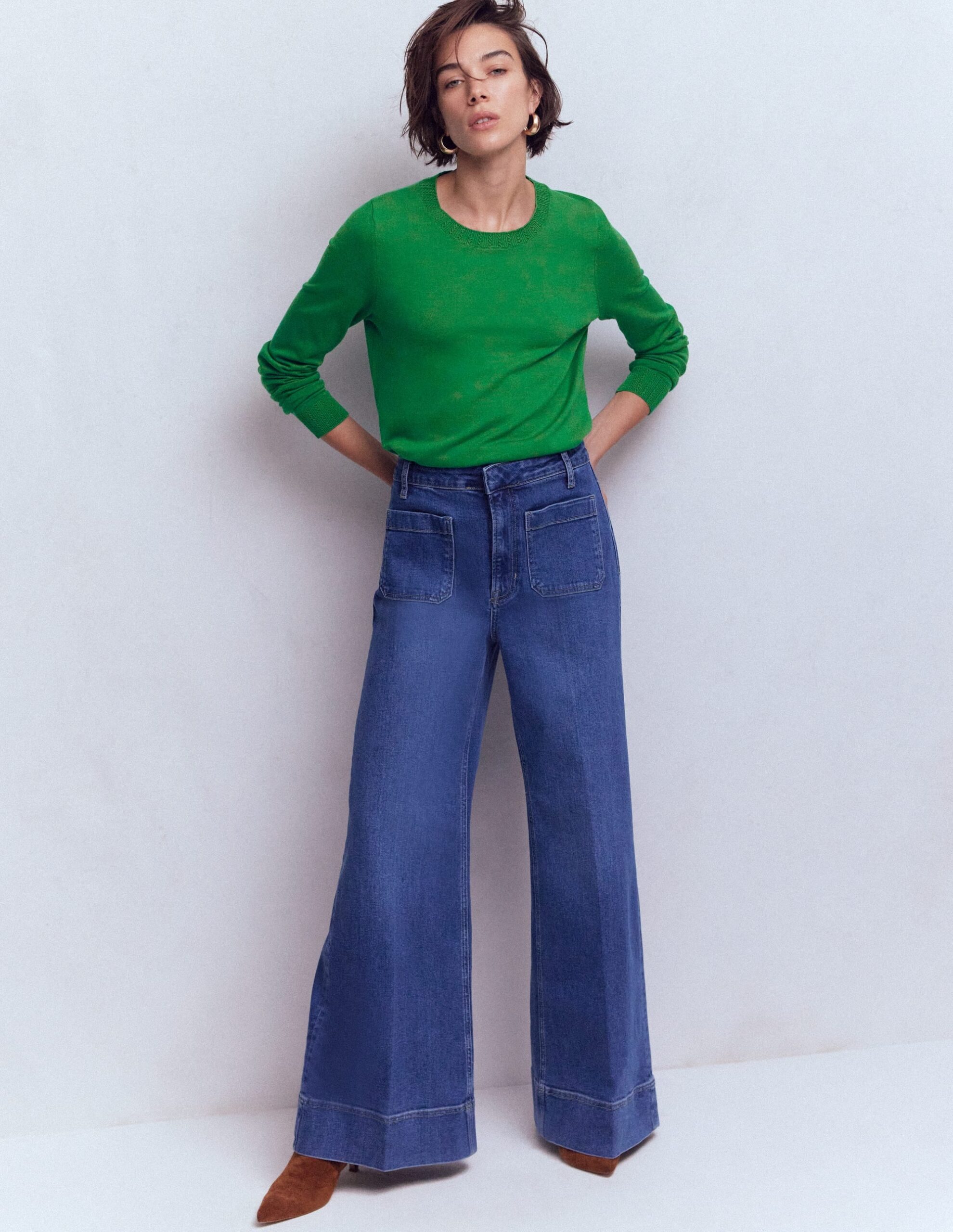 Boden Emilia Cotton Crew Jumper