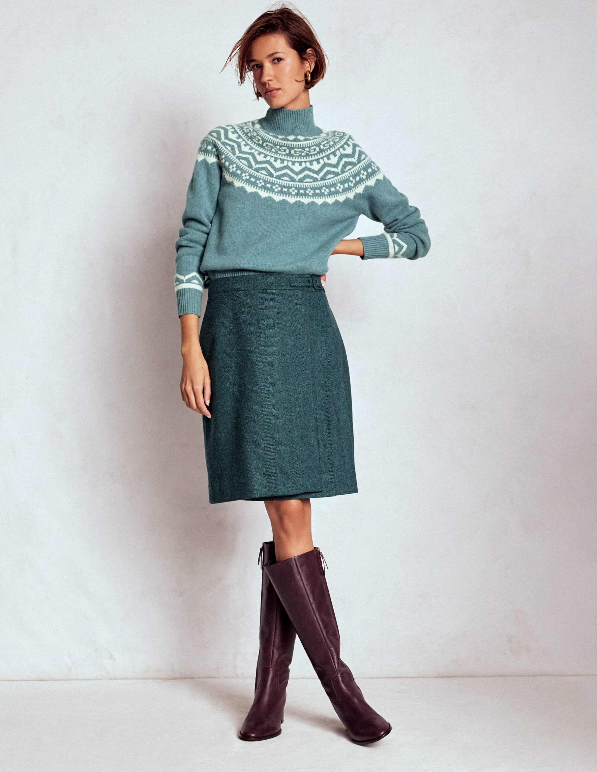 Boden Helen Wool Kilt Skirt
