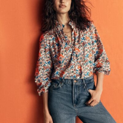 Boden Erica Cotton Frill Top