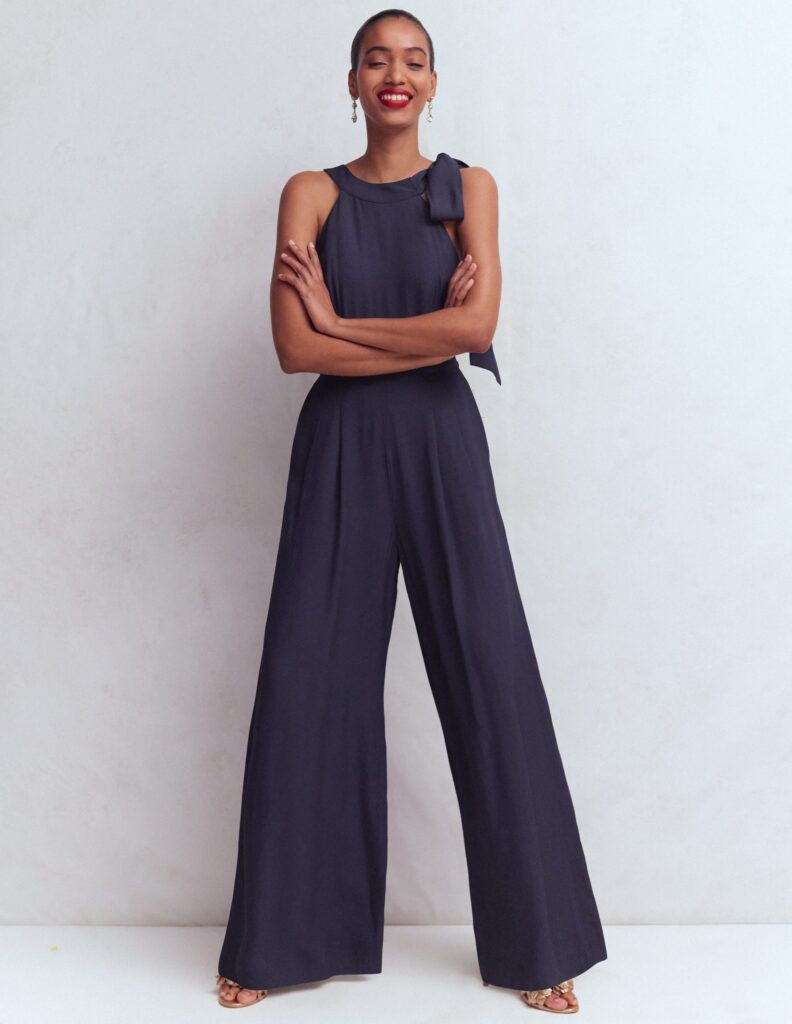 Boden Tie Halter Neck Jumpsuit