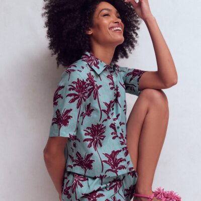 Boden Short Sleeve Linen Shirt