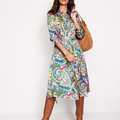 Boden Kate Satin Shirt Dress