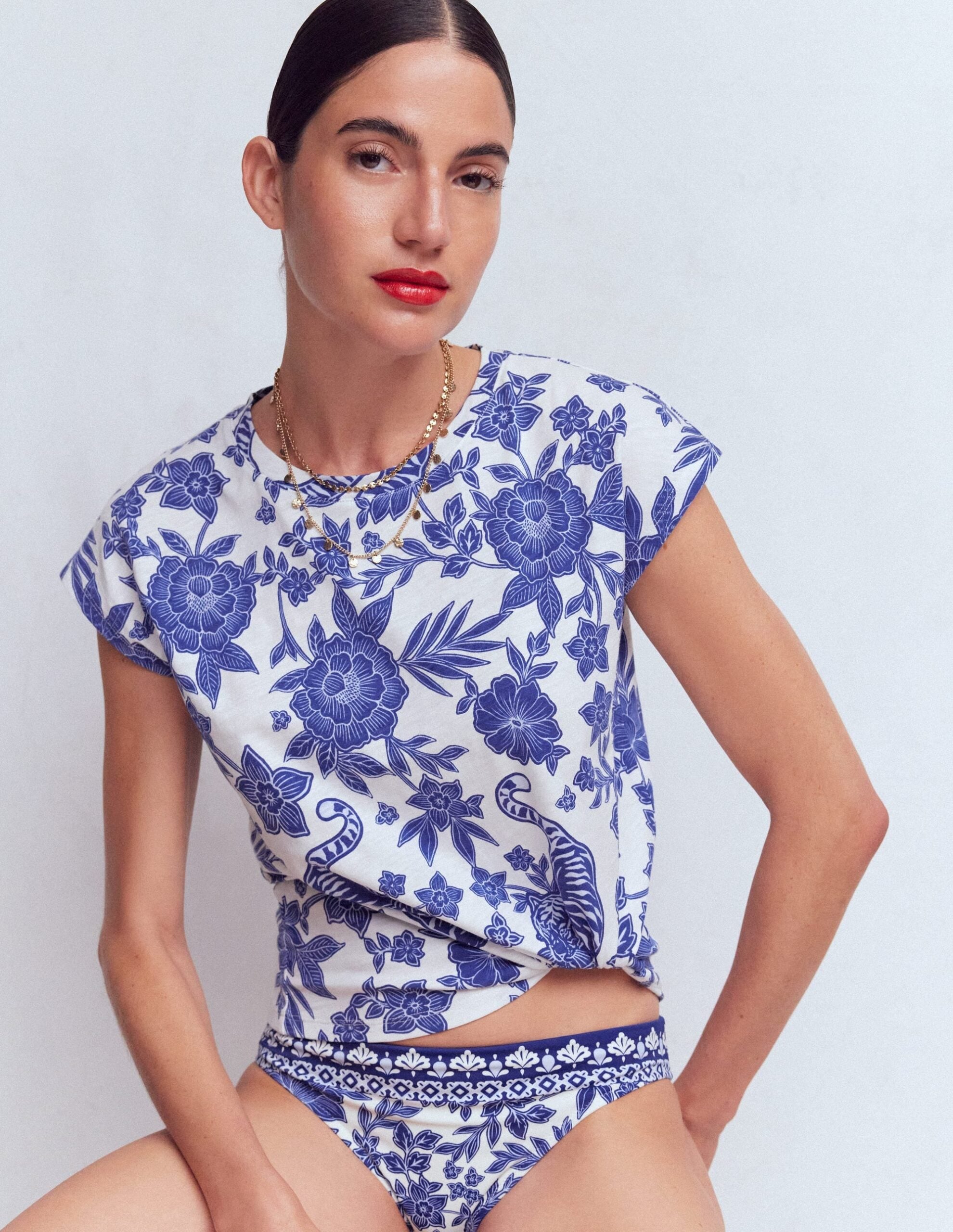Boden Louisa Cotton Slub T-shirt