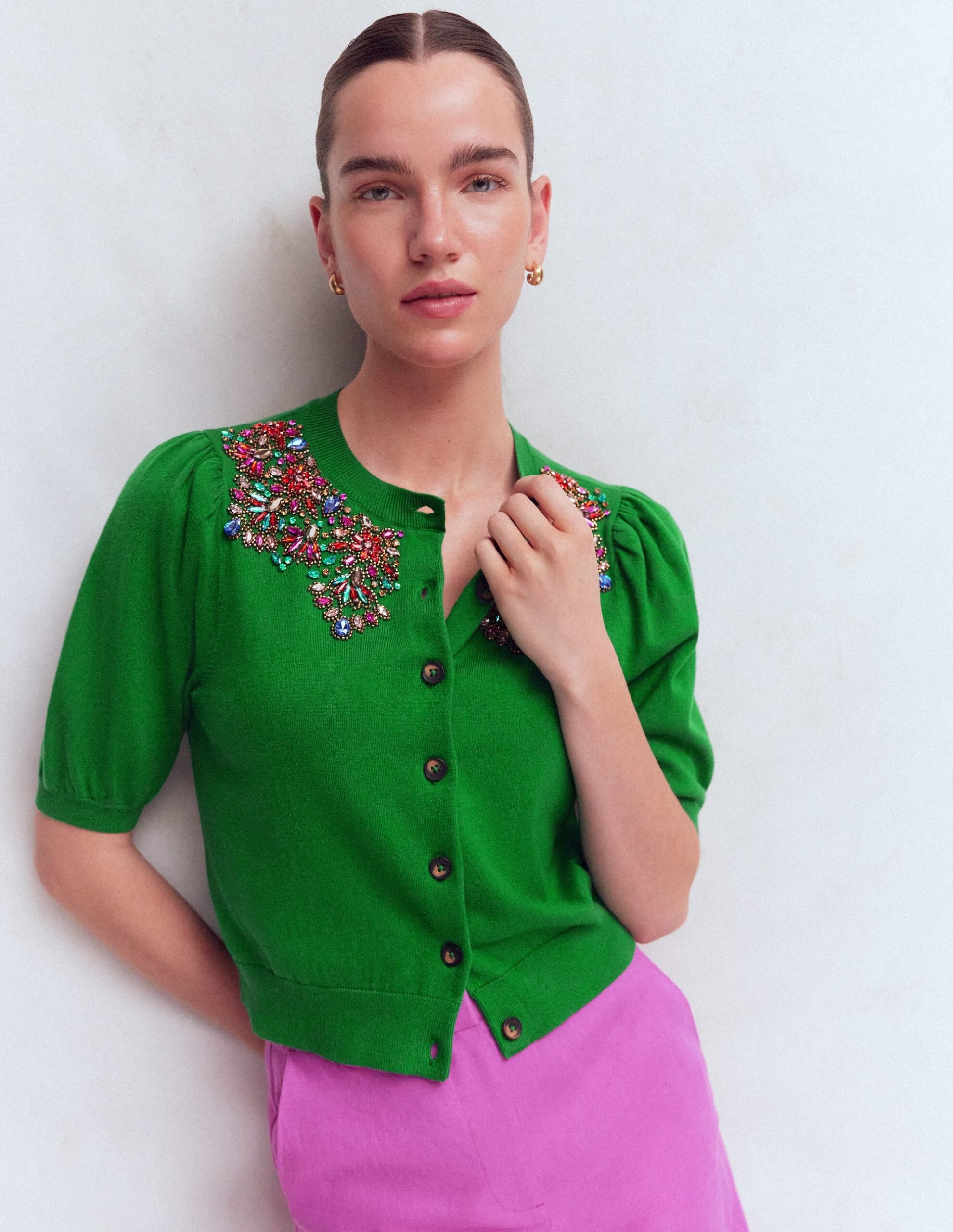 Boden Nadia Embellished Cardigan