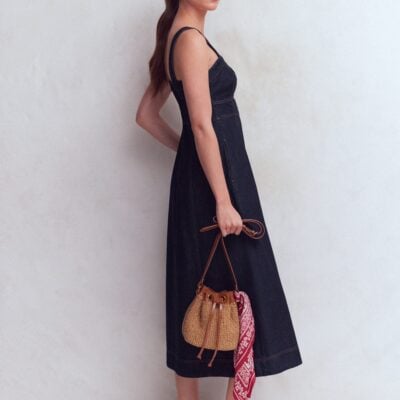 Boden Panelled Bodice Denim Dress