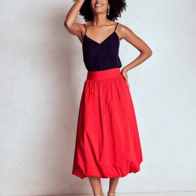 Boden Bubble Hem Midi Skirt
