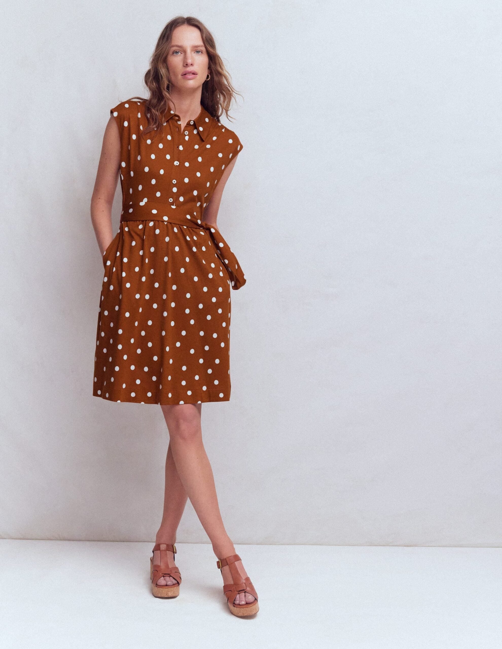 Boden Honor Short Jersey Shirt Dress