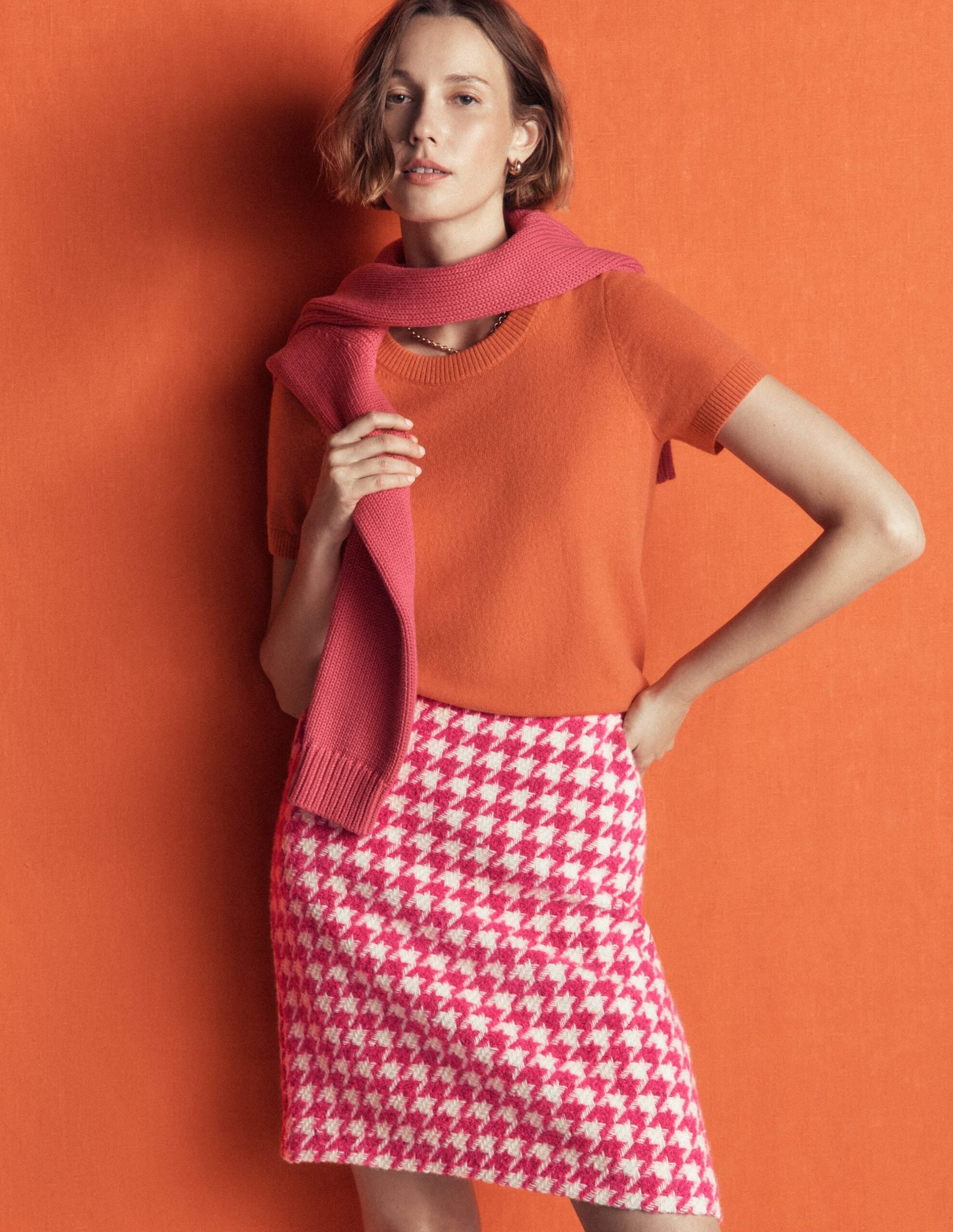 Boden Wool Blend A-line Skirt