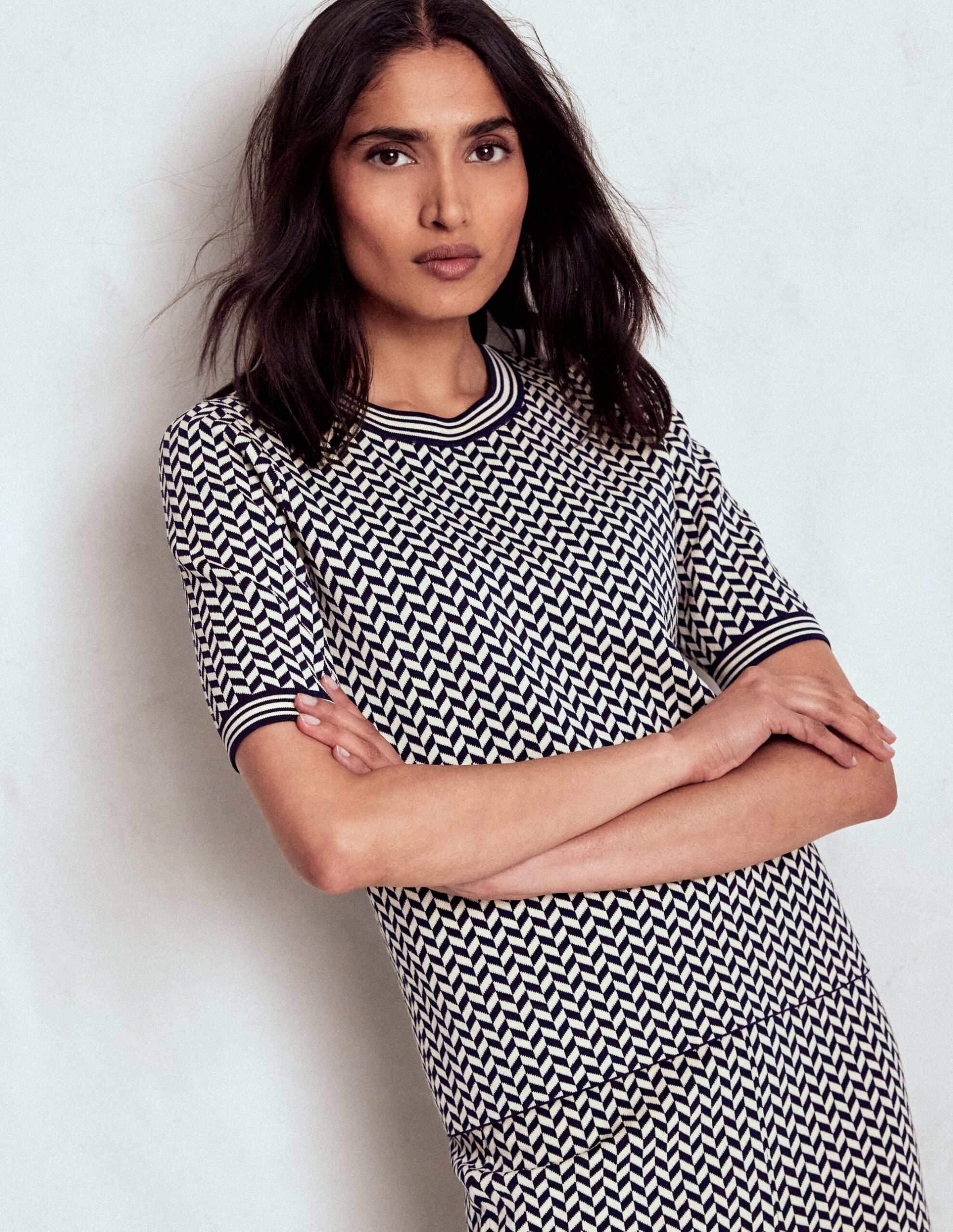 Boden Jacquard Knitted T-shirt
