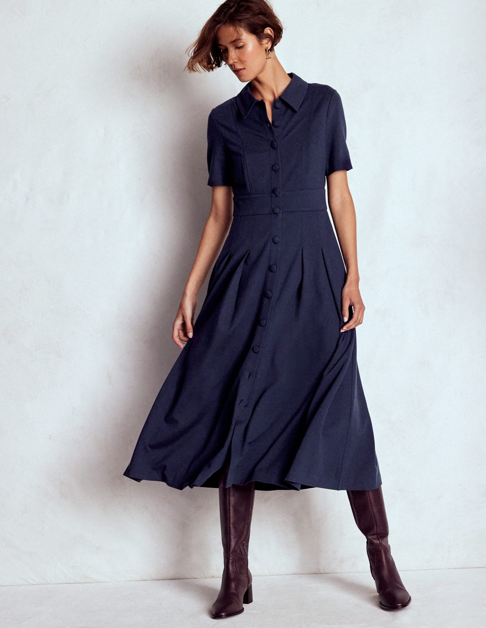 Boden Bridget Ponte Shirt Dress