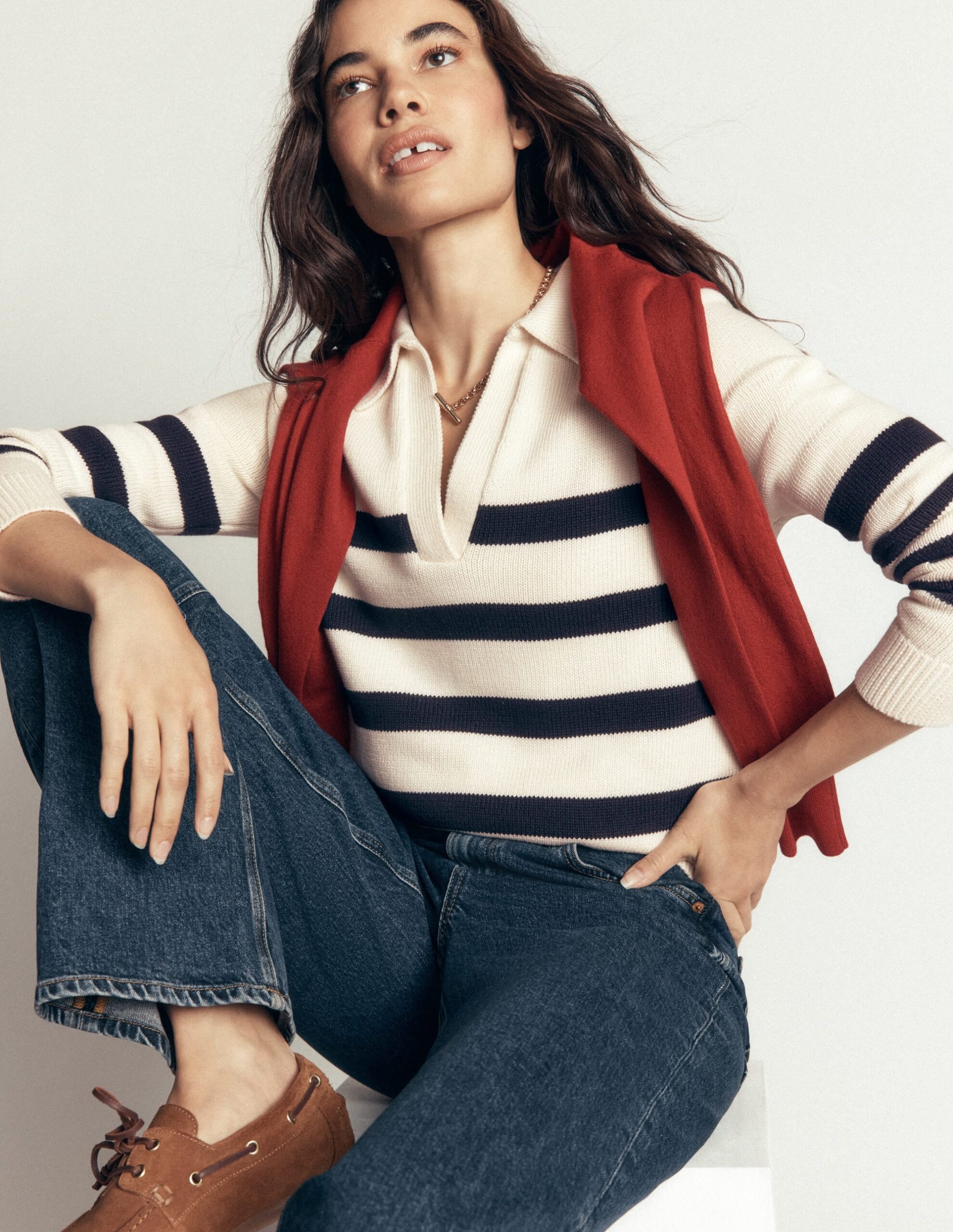 Boden Lucy Cotton Henley Jumper