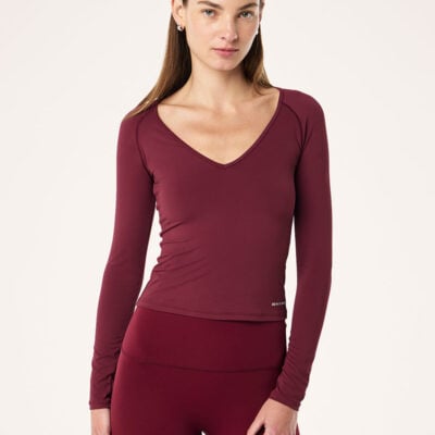 P.E Nation Foundation V Neck Long Sleeve Top