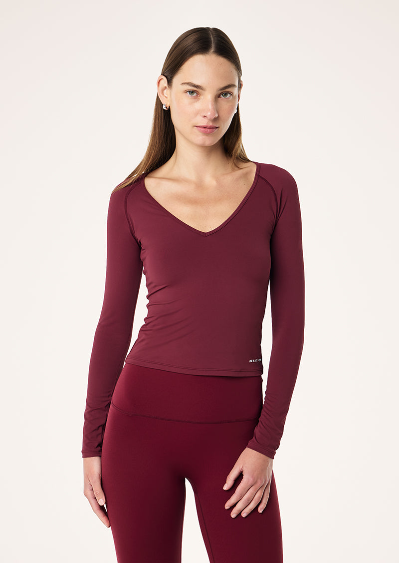 P.E Nation Foundation V Neck Long Sleeve Top
