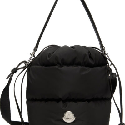 Moncler Black Caradoc Water-Repellent Bucket Bag