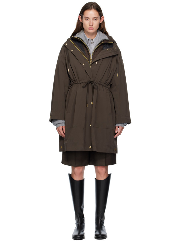 Moncler Brown Sainbel Long Down Parka
