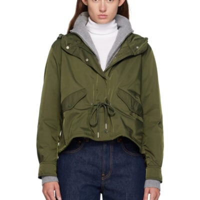 Moncler Green Noizay Hooded Parka Jacket