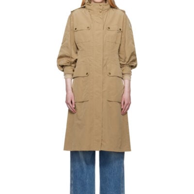 Moncler Tan Nantes Parka Coat