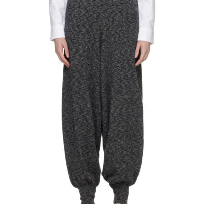 Monica Cordera Gray Cotton Flecked Lounge Pants