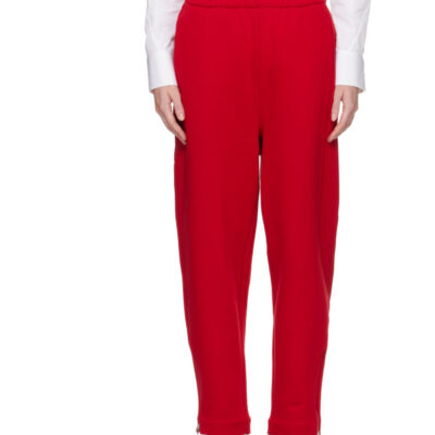 Monica Cordera Red Fleece Lounge Pants