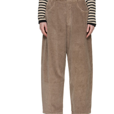 Monica Cordera Taupe Corduroy Baggy Trousers