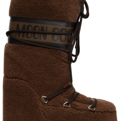 Moon Boot Brown Icon Fleece Boots