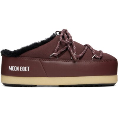 Moon Boot Burgundy EVX Nylon Mule Loafers
