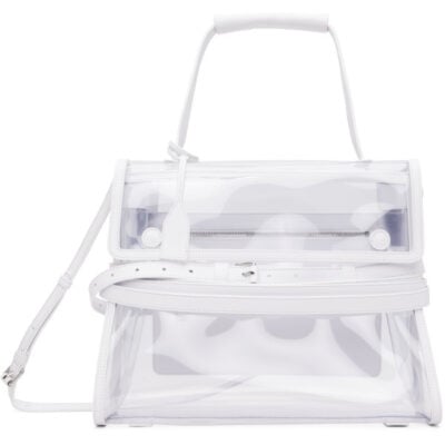 Moschino White 'Tie Me' Medium Bag