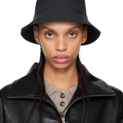 Nanushka Black Caran Bucket Hat