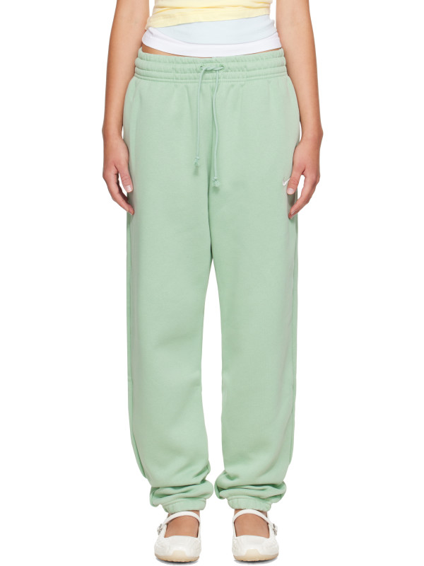 Nike Green Sportswear Pheonix Fleece High-Waisted Oversized Sweatpants