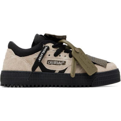 Off-White Beige & Khaki Low Top 3.0 Off Court Sneakers