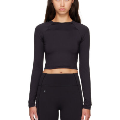 On Running Black Studio Long-T Crop T-shirt
