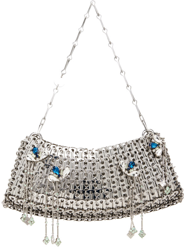 Paco Rabanne Silver Signature Jewels 1969 Clutch Bag