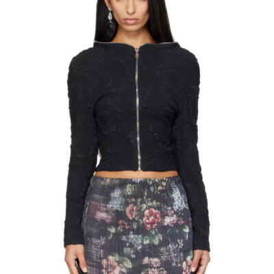 Petra Fagerstrom Black Jacquard Cardigan