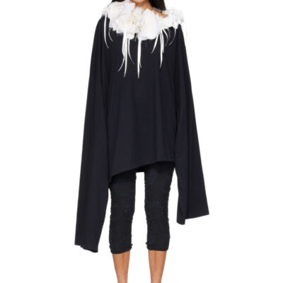 Petra Fagerstrom Black Off Shoulder Long Sleeve Top