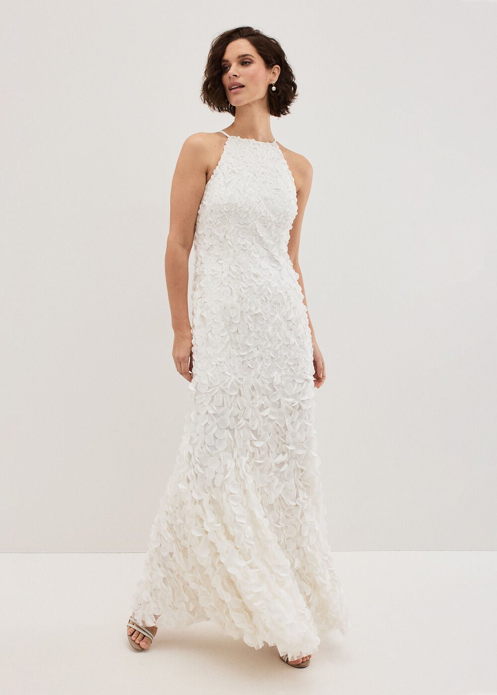 Phase Eight Charlene Ivory Ruffle Maxi Dress