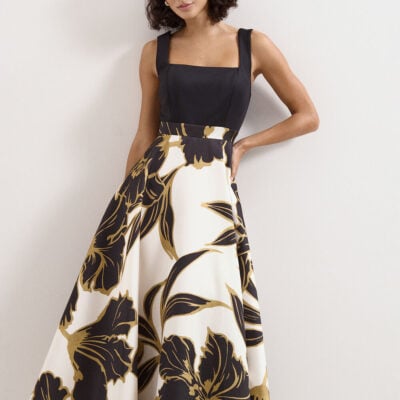 Phase Eight Delie Satin Floral Maxi Dress