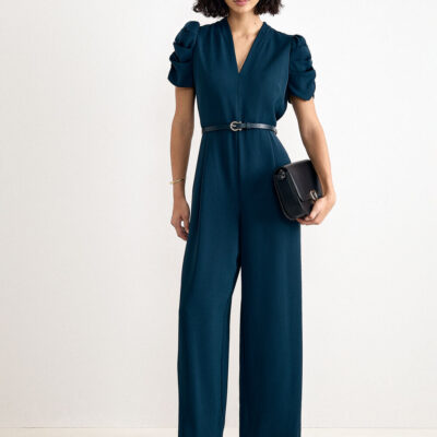 Phase Eight Natasha Ruched Sleeve Wide Leg Jumpsuit