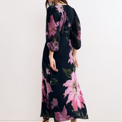 Phase Eight Petite Betty Floral Printed Long Sleeve Maxi Dress